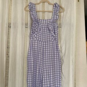 Lavender Gingham UO Jumpsuit